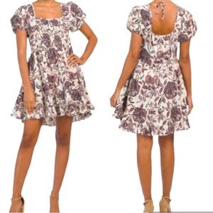 House Of Harlow 1960 Babydoll Mini Milkmaid Sz Small Cottagecore Floral Western